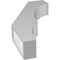 Ekena Millwork 3 1/2-in. W x 14-in. D x 26-in. H Balboa Architectural Grade PVC Knee Brace BRCP035X14X26BOA - alternate 4